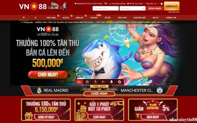 Nhà cái VN88 tặng 50K tiền cược free